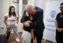 El ministro Masso recibió a Tatiana Saravia