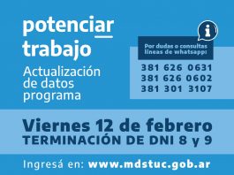 Actualización de datos Potenciar Trabajo: hoy corresponde a titulares con DNI finalizados en 8 y 9