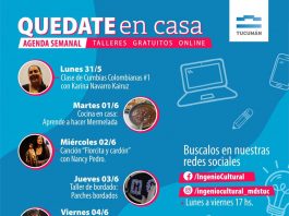 Programa semanal de los talleres virtuales de la “Misión Quedate en Casa”