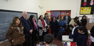 Masso y Montaldo supervisaron la prestación alimentaria en la escuela Periodismo Argentino