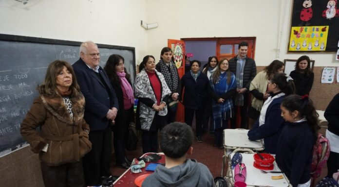 Masso y Montaldo supervisaron la prestación alimentaria en la escuela Periodismo Argentino